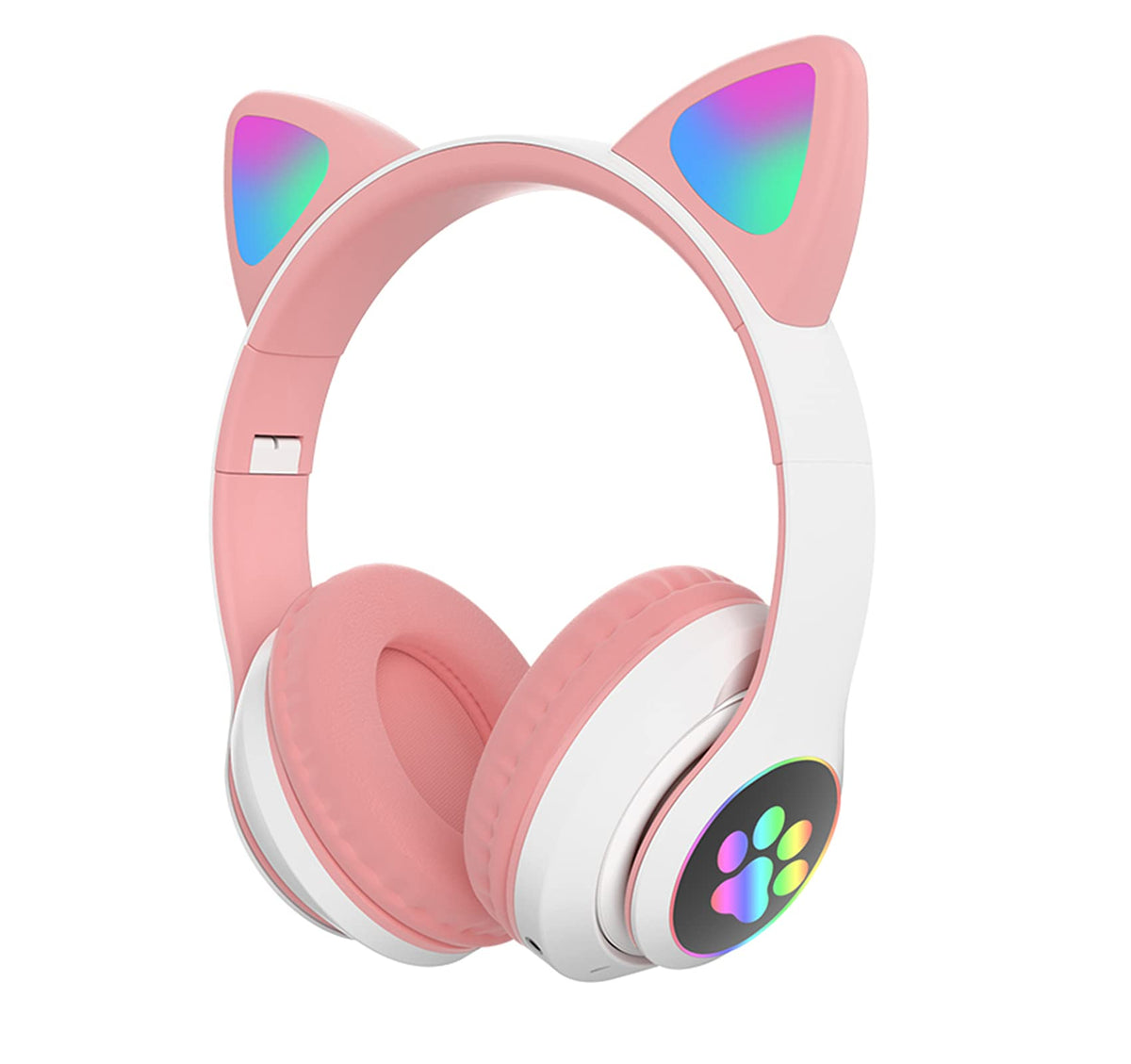 TOKANI kids cat-ear headphones pink with playful cat ears for immersive listening.
