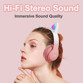 TOKANI Headphones Bluetooth 5.0 with wired mode for flexible use