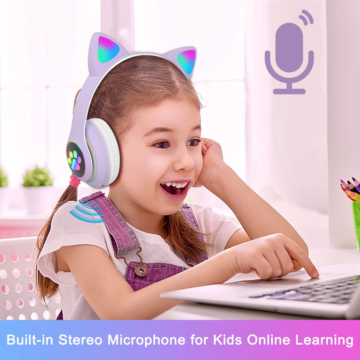 TOKANI headphones with built in mic for calls and classes