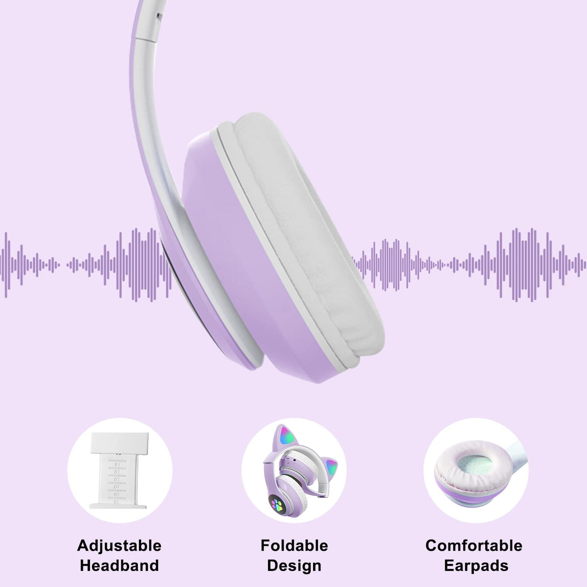 TOKANI soft cushions and adjustable headband for comfortable wear