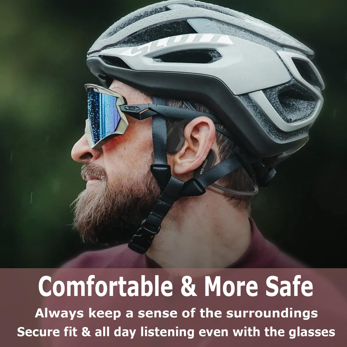 TOKANI sweatproof IP56 headphones endure sweat and rain during training.