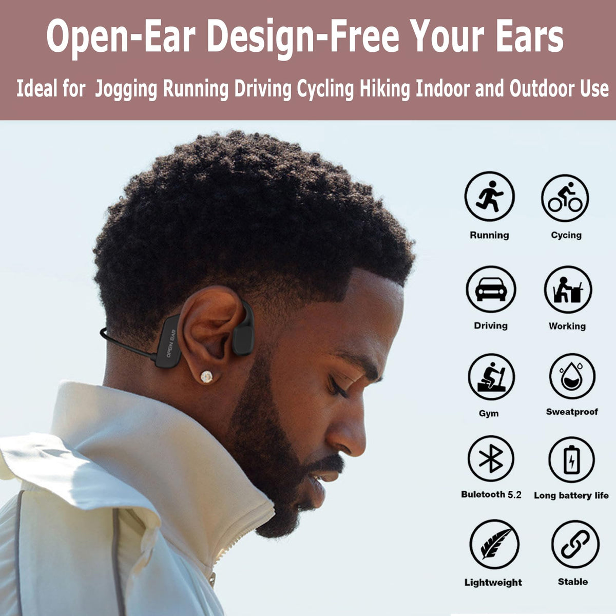 TOKANI wireless headphones with magnetic charging for quick recharges during workouts.