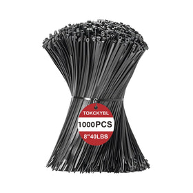 TOKCKYBL 8 inch zip tie collection for quick cable organization