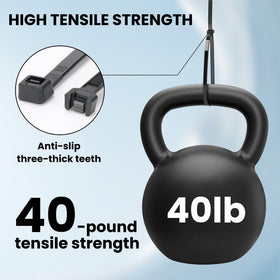 TOKCKYBL Self-locking zip tie ensures secure, snag-free grip