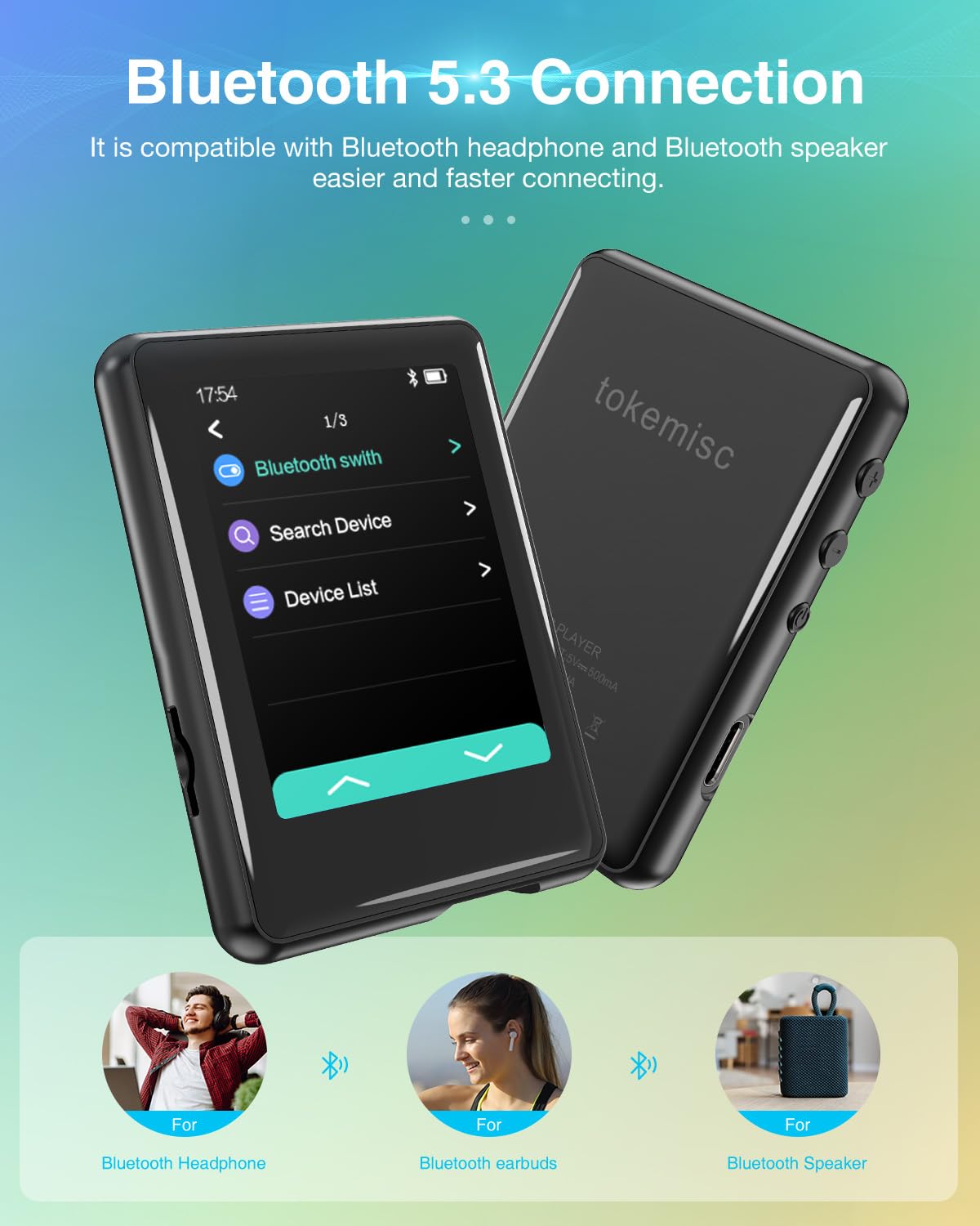 Tokemisc MP3 portable kid-friendly device for music on the move with expandability.