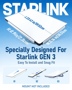 ToKismet Starlink Gen3 hard shell protects dish during installation and travel.
