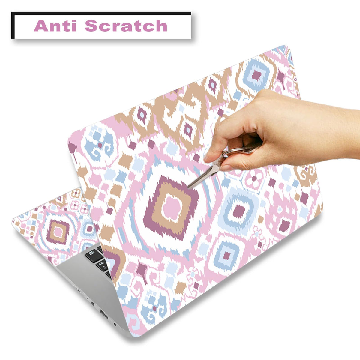 ToLuLu 15.6-inch skin shows easy application and removal without residue.