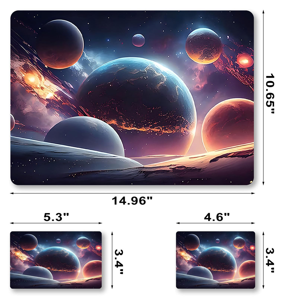 ToLuLu Cosmic Planets skin fits various laptop sizes with flexibility.