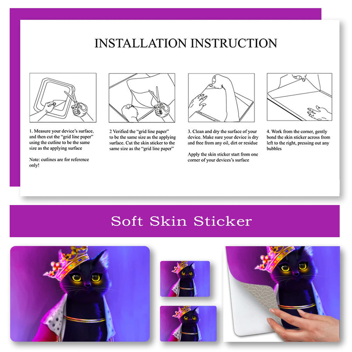 ToLuLu easy remove with no sticky residue leaving your laptop clean.
