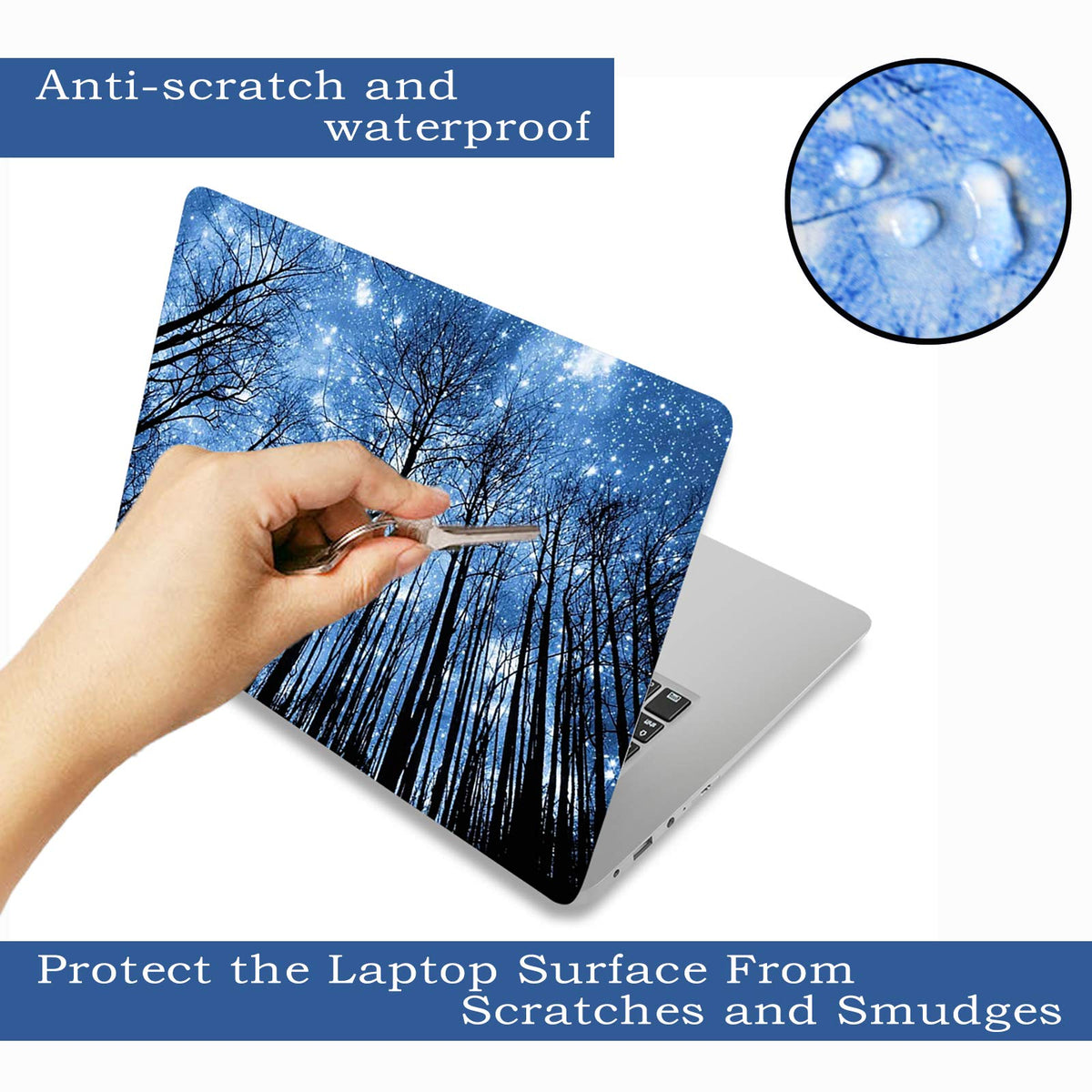 ToLuLu Galaxy Forest back view shows clean, crease-free adhesive surface