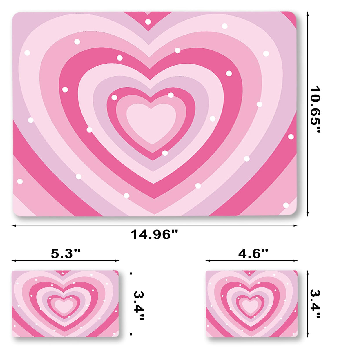 Tolulu hearts design on screen side shows colorful detail and protection.