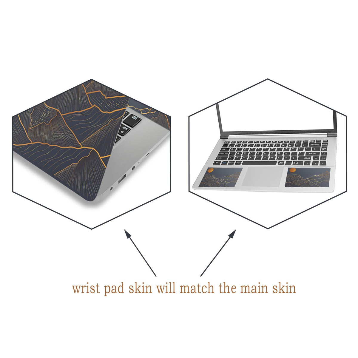 ToLuLu skin on left touchpad area enhances grip and protects surface