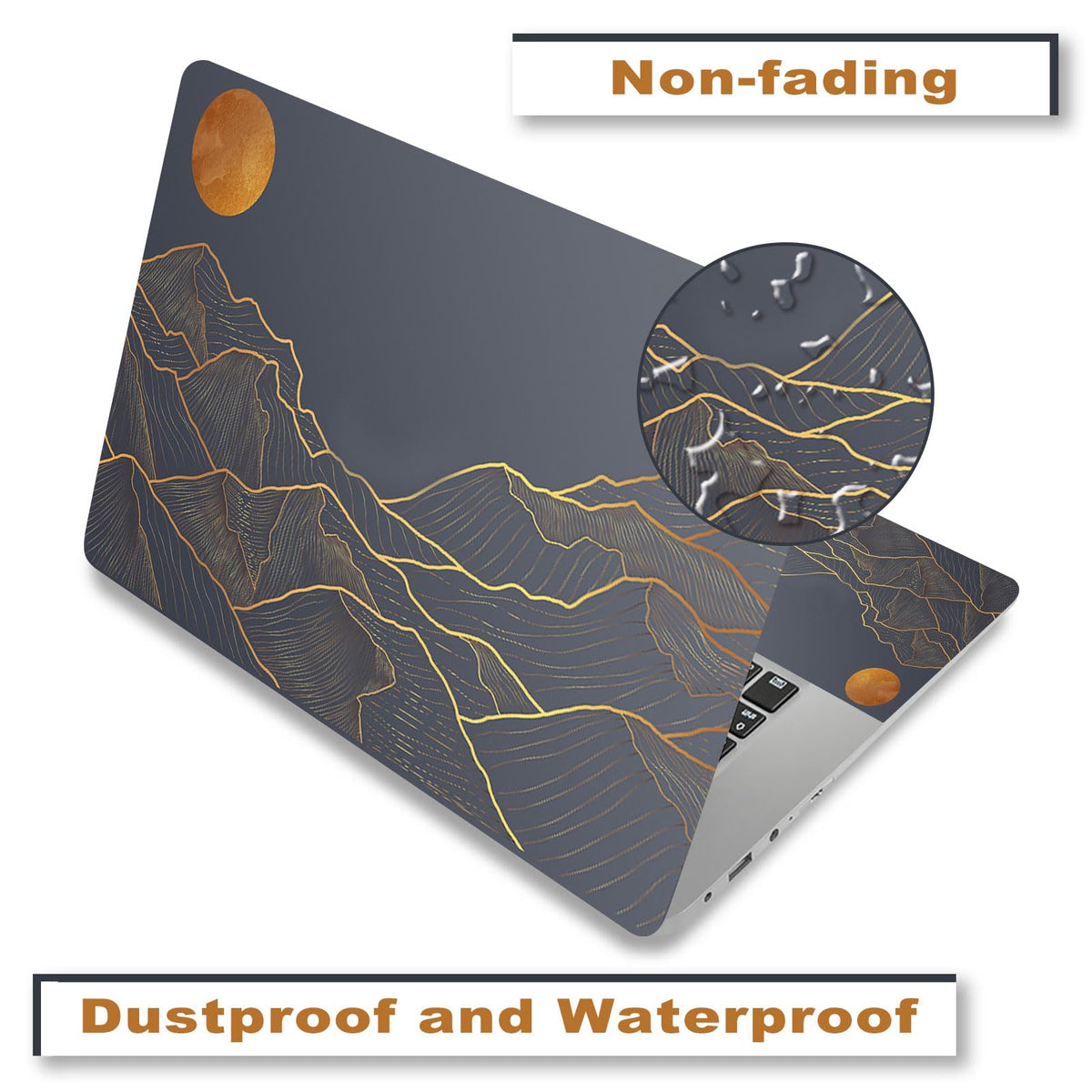 ToLuLu main laptop skin shows mountain art across the lid