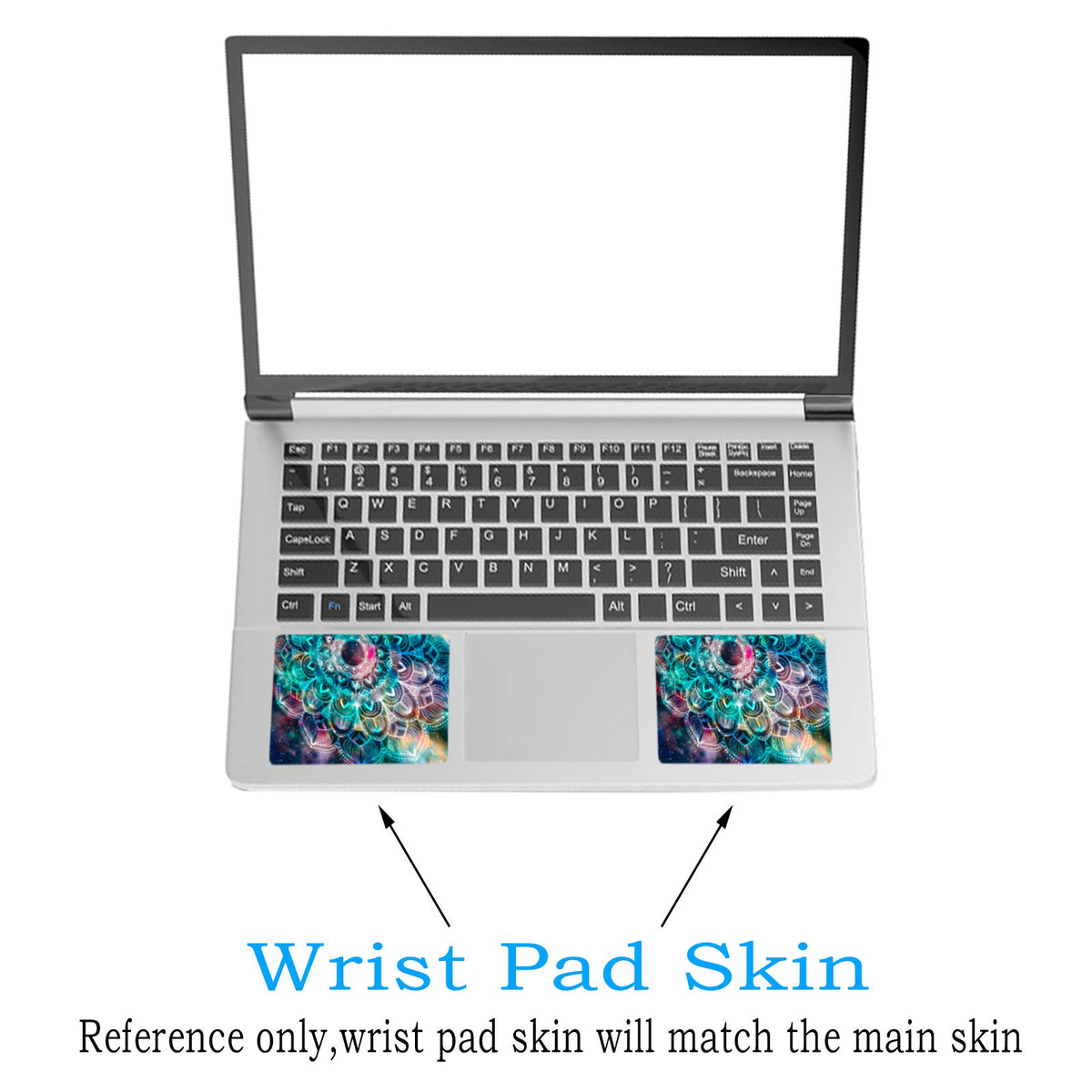 ToLuLu laptop skin application area close-up demonstrates easy removal