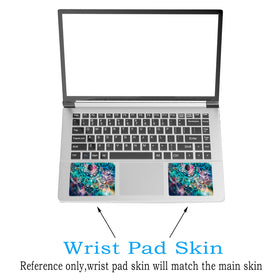 ToLuLu laptop skin application area close-up demonstrates easy removal