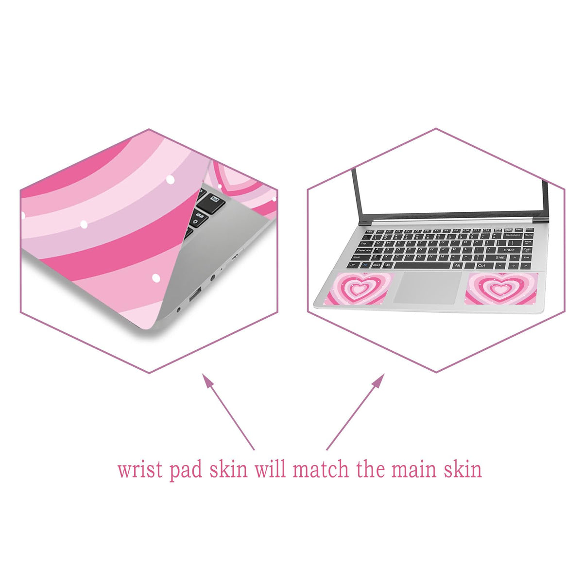 Tolulu laptop skin back view demonstrates easy peel and stick installation.