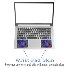 ToLuLu blue mandala skin on 13-inch laptop enhances personality with removable protection.
