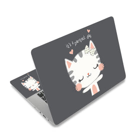 ToLuLu laptop skin cat design front view offers stylish protection.