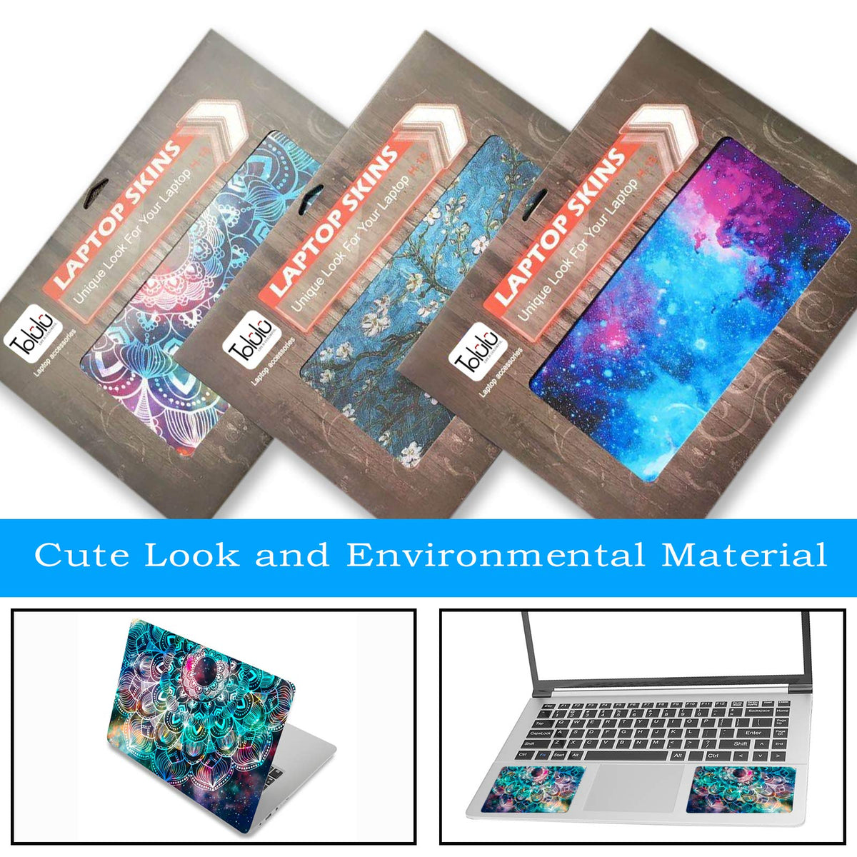 ToLuLu laptop skin color variety emphasizes decorative protection