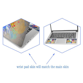 ToLuLu laptop skin closeup shows vibrant bulbs and high-quality print for a bold look.