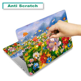 ToLuLu laptop skin back view showing full coverage and color retention.