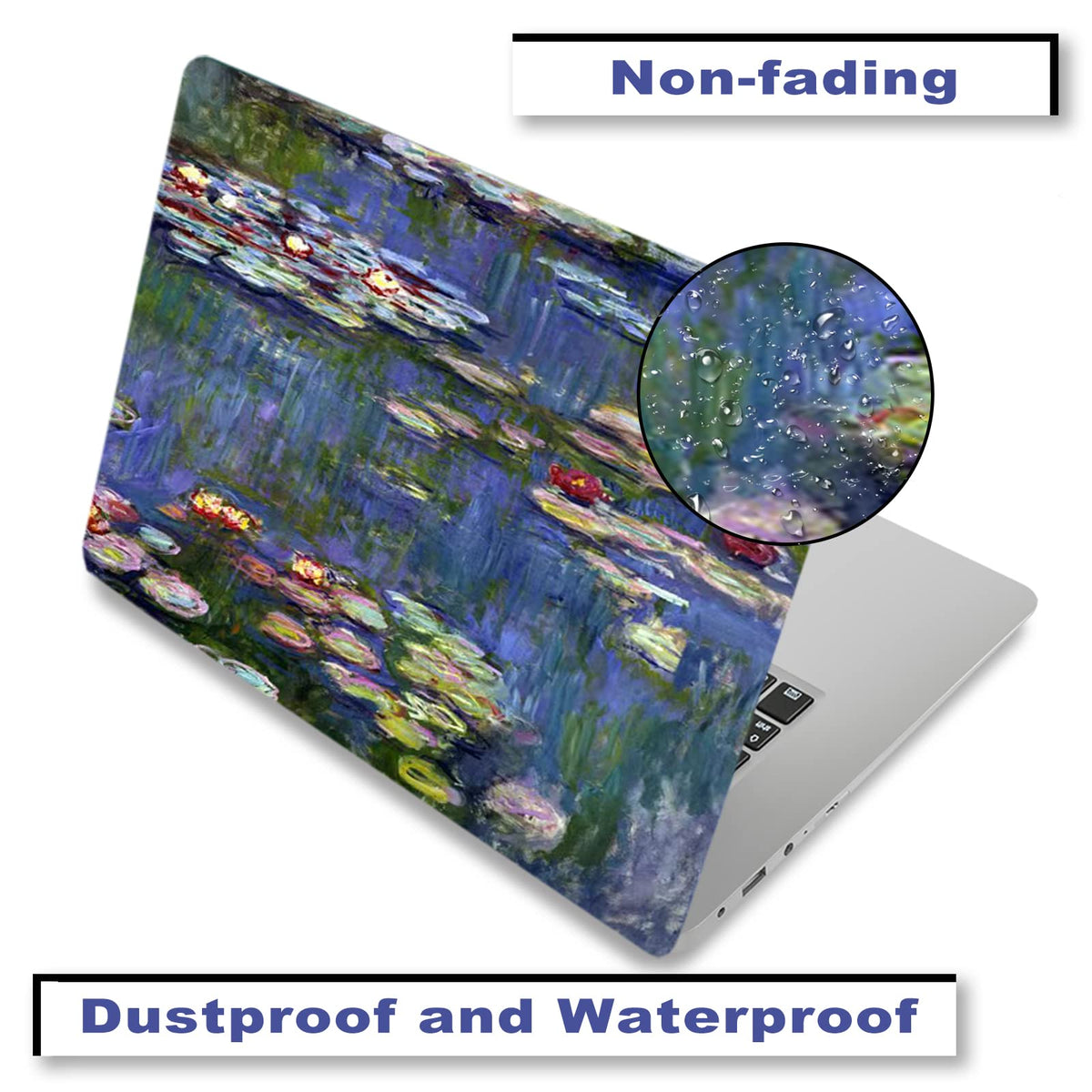 ToLuLu laptop skin decal warm-toned paintings protects finish and reduces smudges.