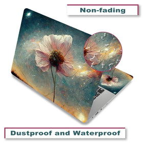 ToLuLu laptop skin closeup print shows high-resolution floral stars artwork.