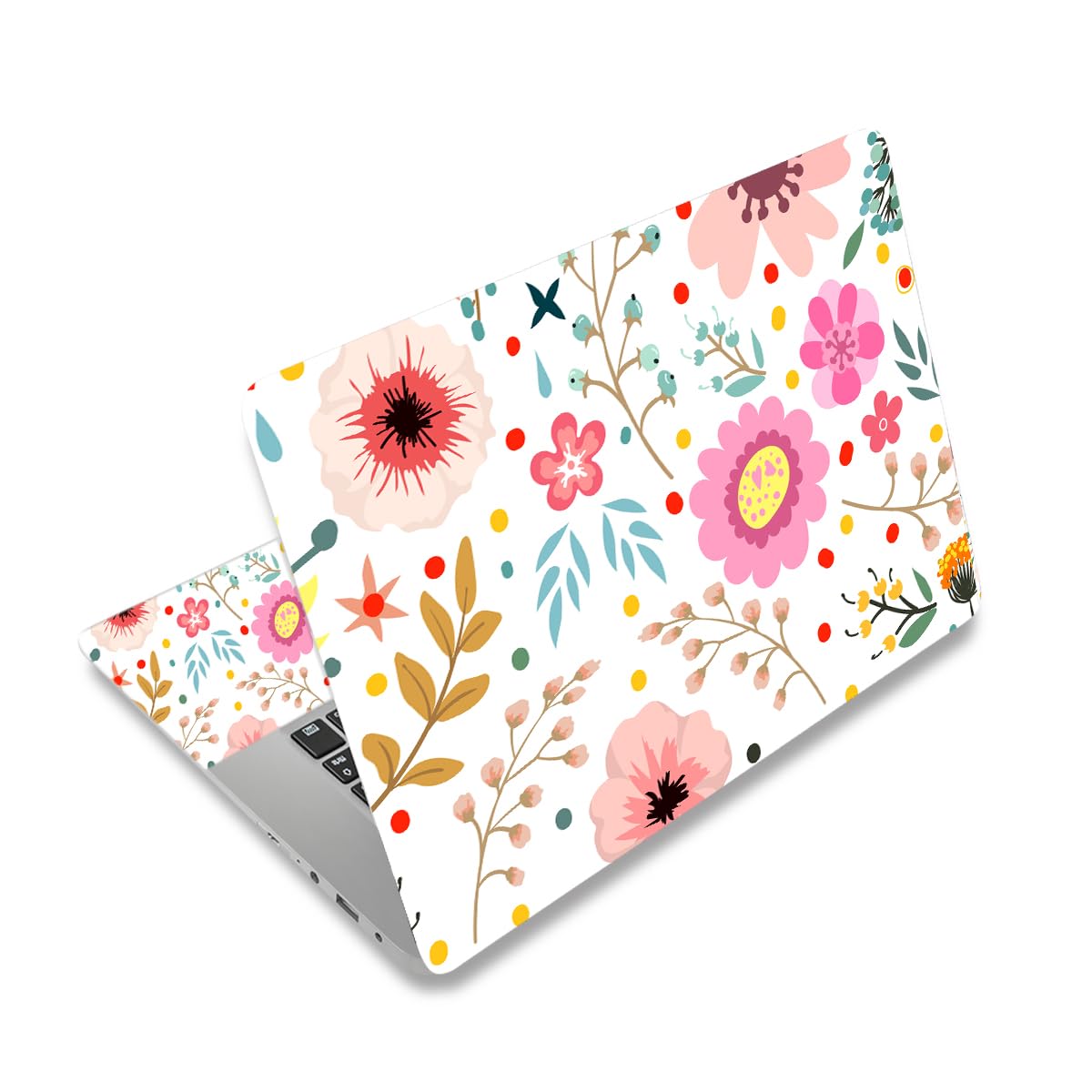 ToLuLu laptop skin flower plants design for 12-inch models protects against scratches