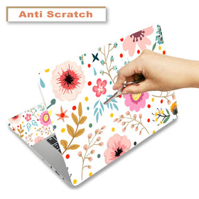 ToLuLu 13.3-inch flower plants skin guards edges with floral motif