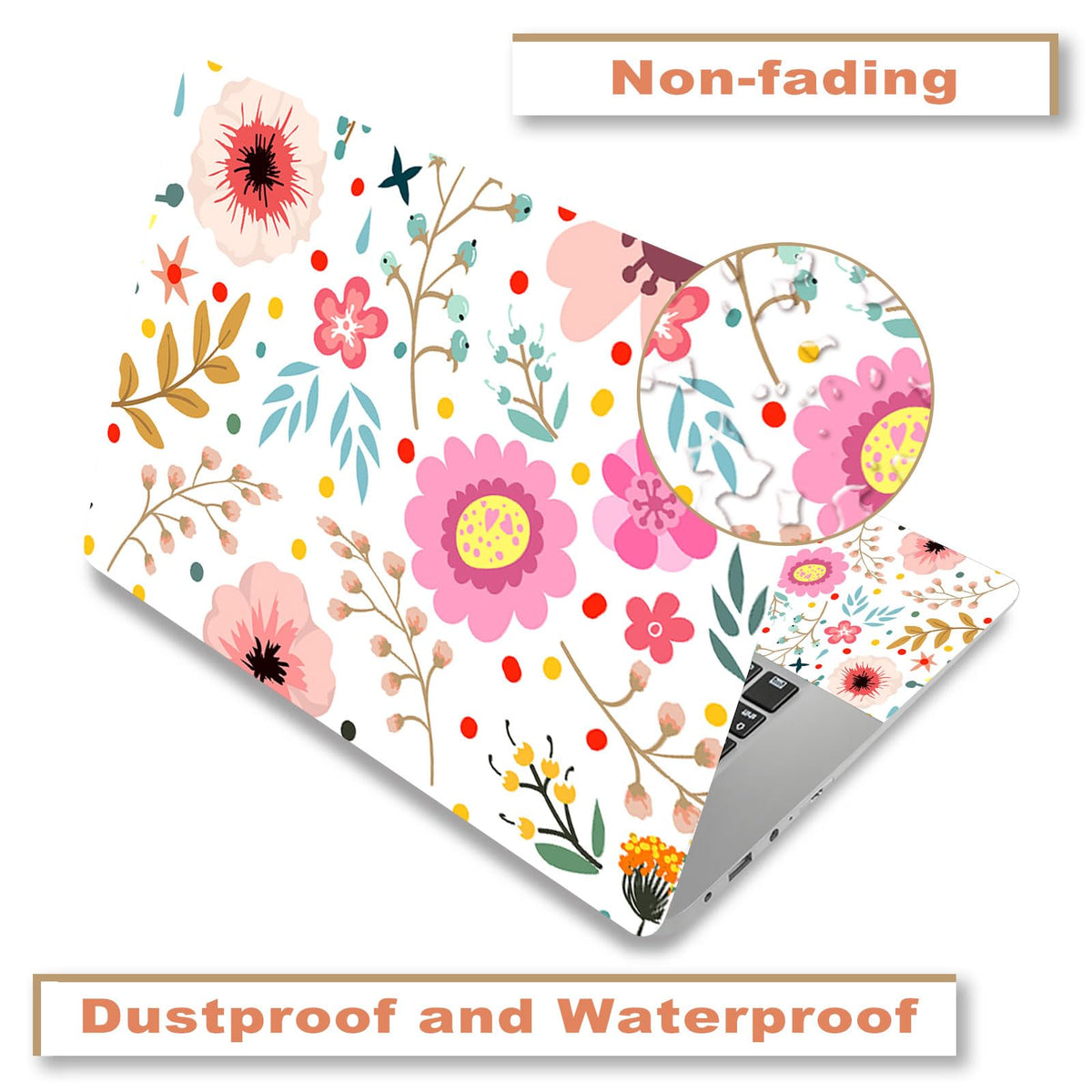 ToLuLu 14-inch floral skin protects surface and resists wear