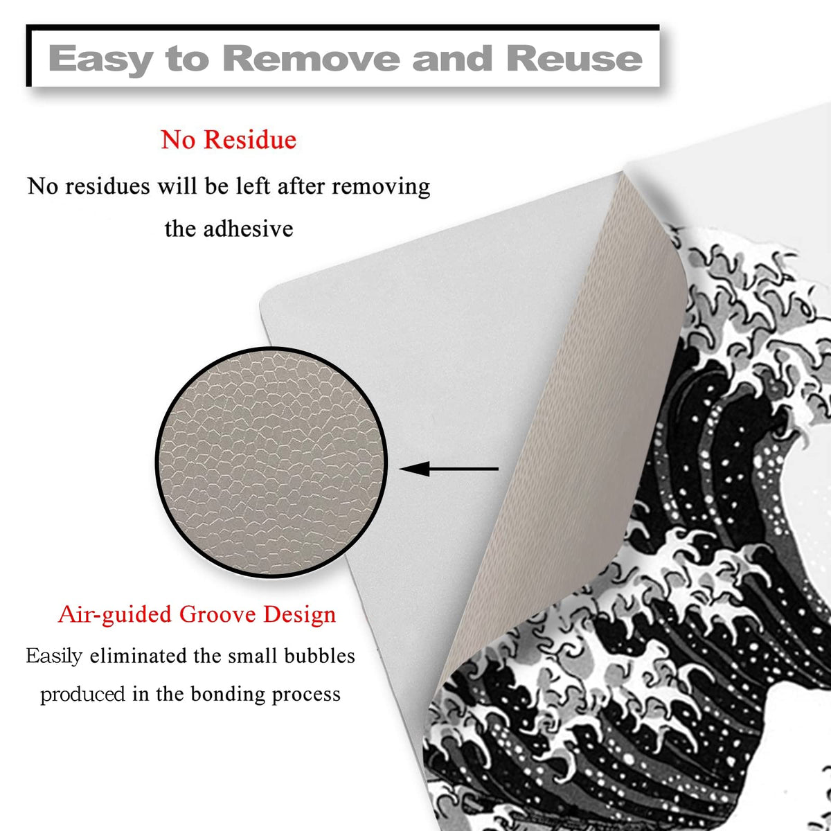 Tolulu Kanagawa Black Wave right side view showing flexible film