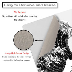 Tolulu Kanagawa Black Wave right side view showing flexible film