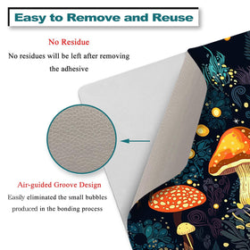 ToLuLu mushroom art close-up highlights durable, vivid print and edge-to-edge fit.