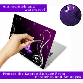 ToLuLu purple butterfly side view demonstrates slim, versatile fit