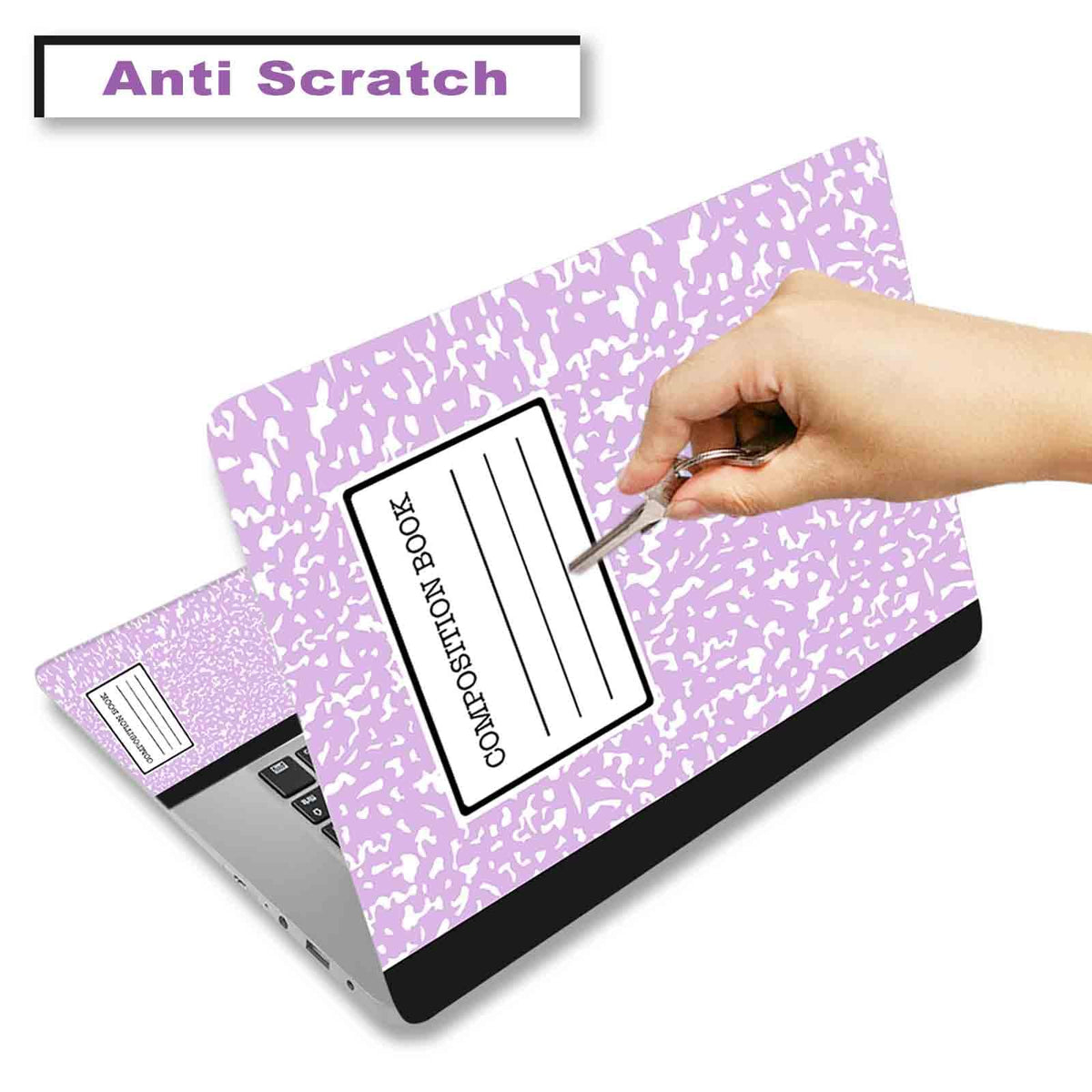 ToLuLu laptop skin right edge close-up showing symmetrical coverage