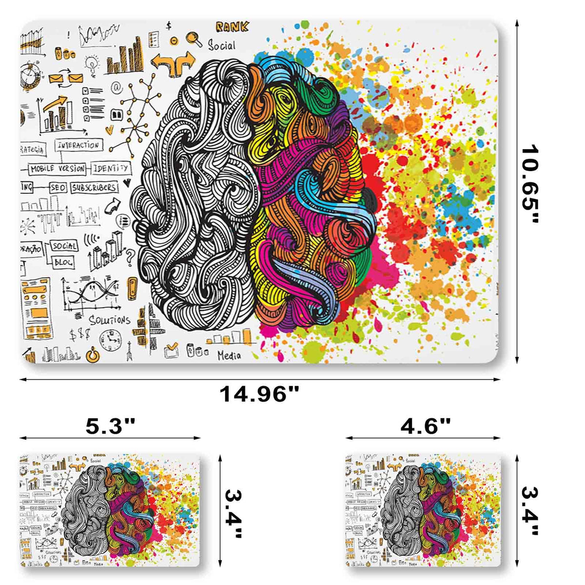 ToLuLu White Brains close-up print showing color depth