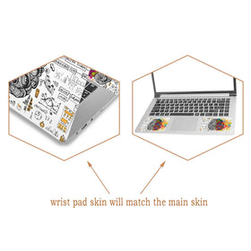 ToLuLu White Brains laptop skin front view with crisp print