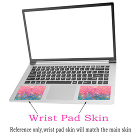 ToLuLu mermaid-scale laptop skin left side edge protection with decorative detail.