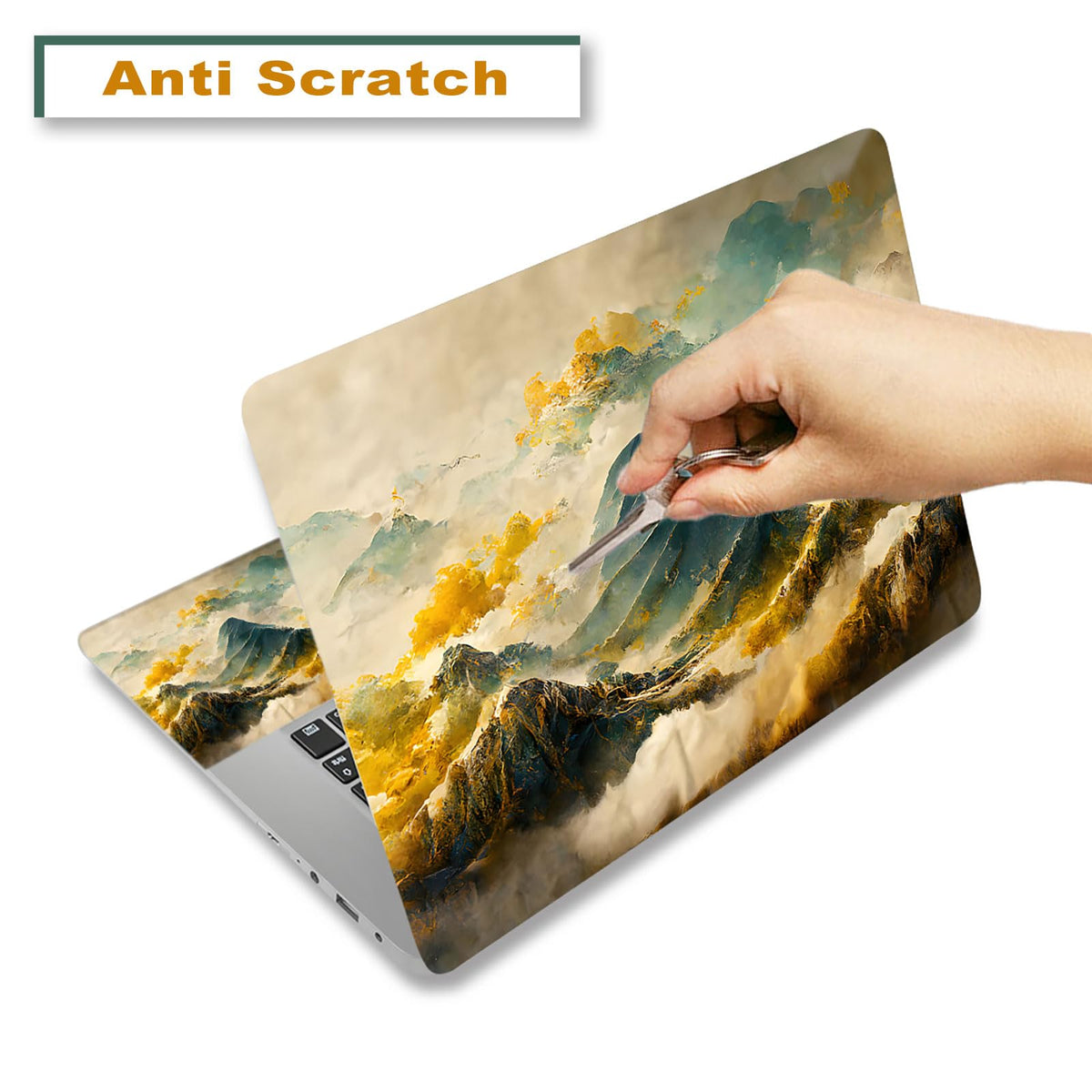 ToLuLu laptop skin mountain sea of clouds back view guards surface against scuffs