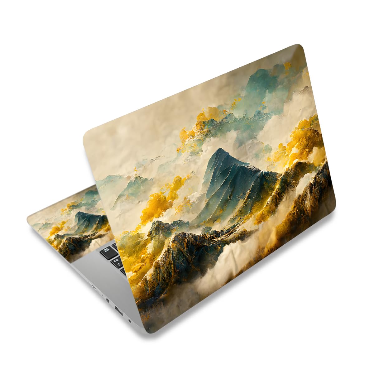 ToLuLu laptop skin mountain sea of clouds front view protects the lid from scratches