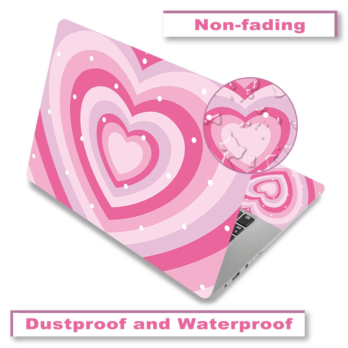 Tolulu close-up of vibrant high-resolution print on the skin.