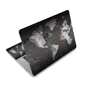 ToLuLu world map laptop skin main design adds subtle style and scratch protection.