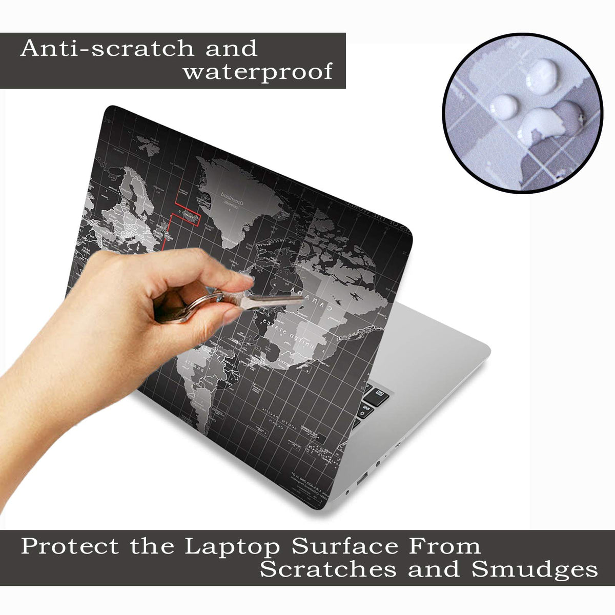 ToLuLu wrist pads included provide comfortable palm resting areas on the touchpad.