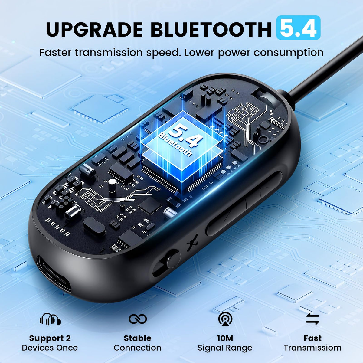 Tolvalue BT54 universal compatibility with AirPods and major headphones