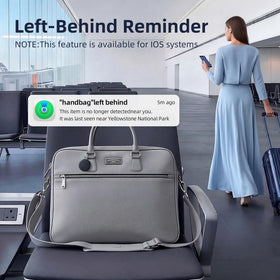 Tolvalue on a backpack strap showing everyday tracking for commuters
