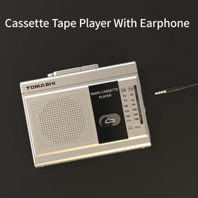 Tomashi cassette player pocket-size design fits in any bag.