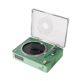 TOMASHI CD-67 green remote control enables easy playback from the couch.