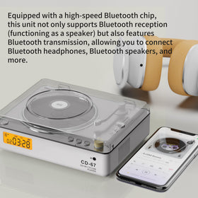 Tomashi CD67 White rechargeable battery lets you listen anywhere