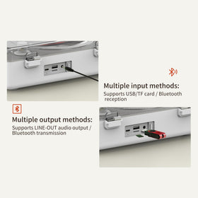 Tomashi CD67 White USB and Micro SD ports support direct playback