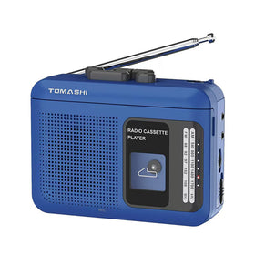 TOMASHI front view showing cassette door and speaker for easy portable playback